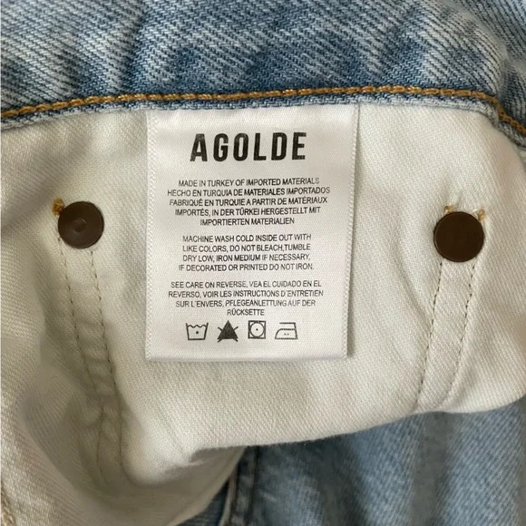 AGOLDE Riley High Rise Slim Straight Crop Jean in Reputation - Picture 7 of 13